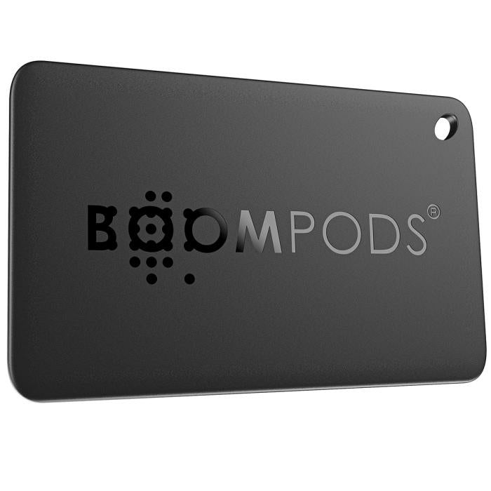 Boompods Boomcard – Bluetooth-Tracker – für Apple Wo ist? – IPX7, 540 mAh Akku – Schwarz