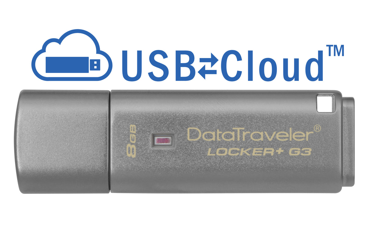 Kingston Technology Kingston DataTraveler Locker+ G3 8 GB – USB 3.2 Gen 1 (USB Typ-A), Passwortschutz, Silber
