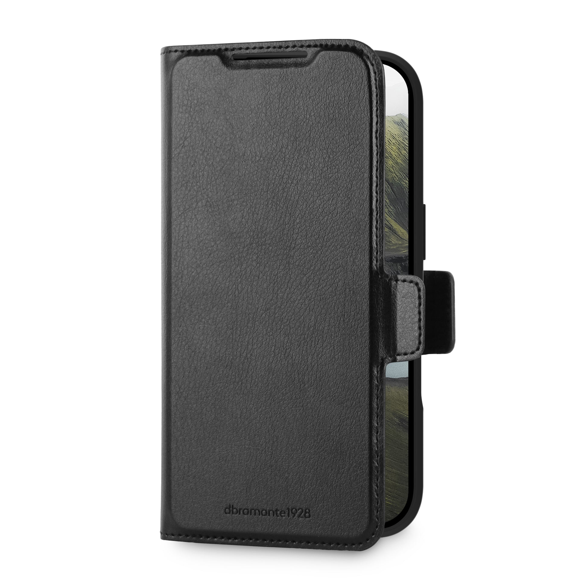 dbramante1928 Oslo Pro Wallethülle – für Apple iPhone 17 Pro, MagSafe, 3 Kartenfächer, PU, Schwarz