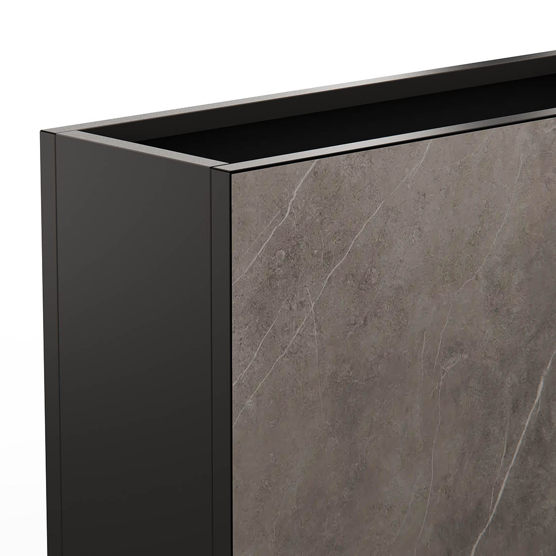 Herstera Pflanzgefäss – 120 × 25 × 80 cm, 240 l – Stahl (verzinkt), schwarz
