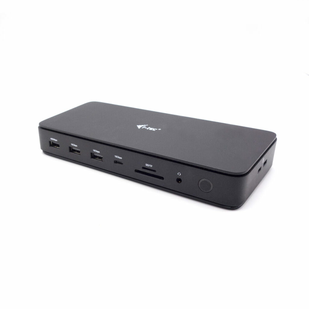 i-tec TB4 Gen3 Dock – Thunderbolt 4, 2× DP, 5× USB-A, 2× USB-C, 92 W PD, 2.5GbE, für Windows/Mac/Linux