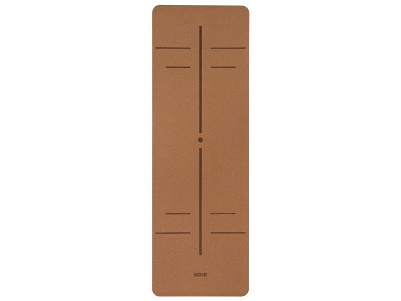 KOOR Yogamatte Kork Pro – 1830 × 610 × 6 mm – Braun – Kork