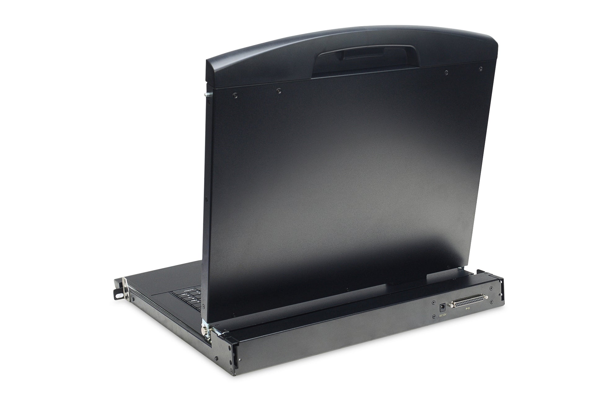 Digitus 17" Rack-LCD-Konsole – 1-Port VGA KVM, 1920 × 1080, Schweiz QWERTZ, USB 2.0 – 1U