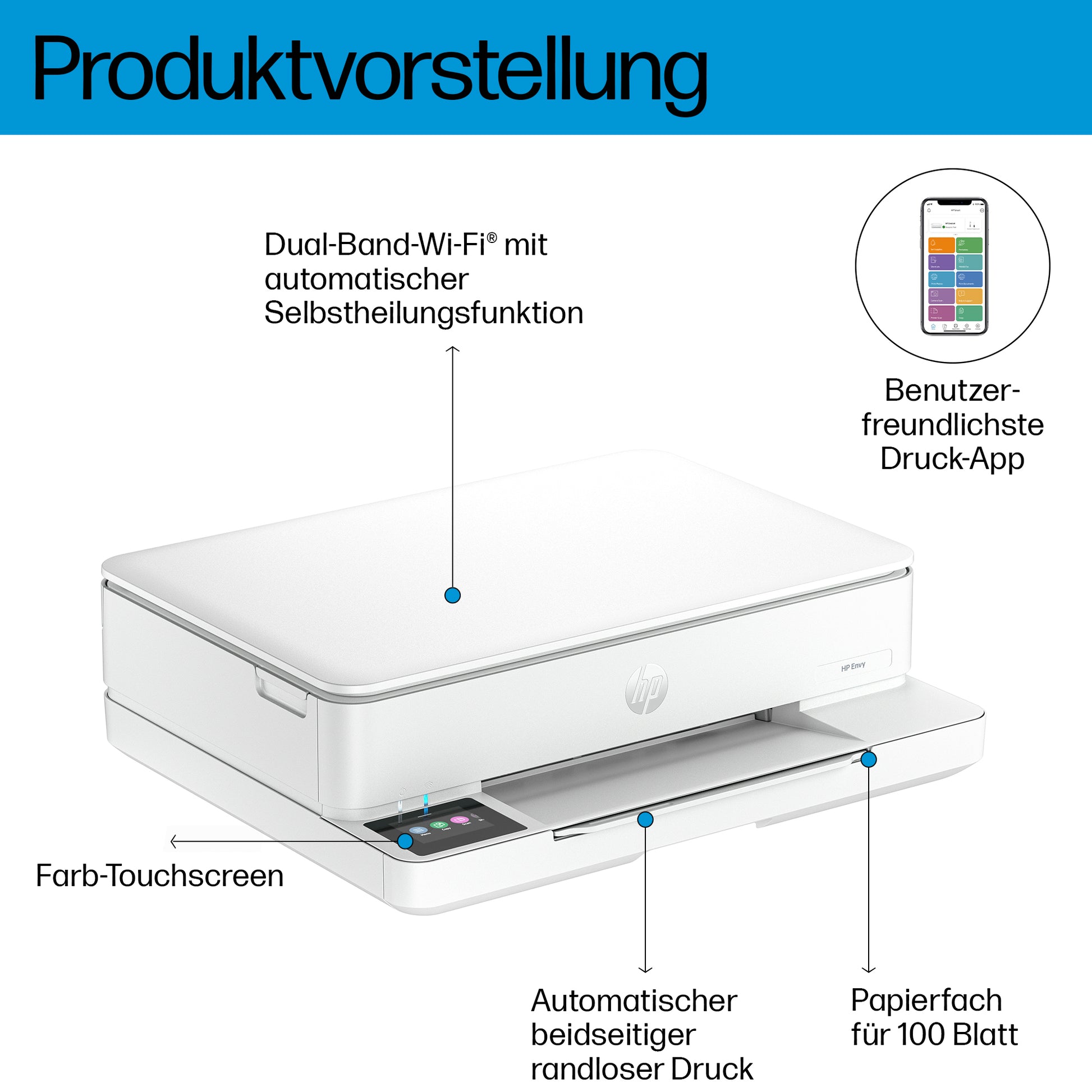 HP ENVY 6110E – Farbiges Tintenstrahl-MFP