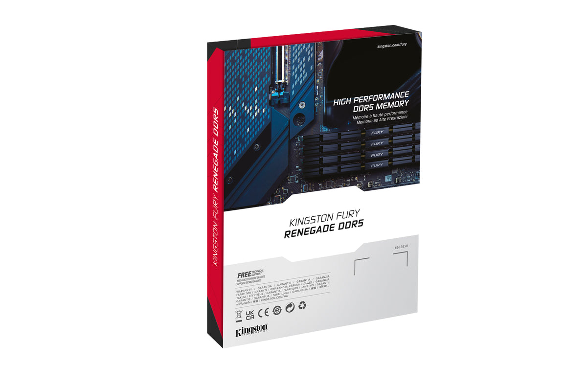 Kingston Technology Kingston FURY Renegade – DDR5 DIMM – 16 GB, 6400 MT/s, CL32, 288-Pin, Kühlkörper, Silber