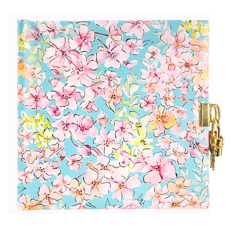 Goldbuch Tagebuch Blumenmuster – 96 Seiten – 165 × 165 mm, Mehrfarbig