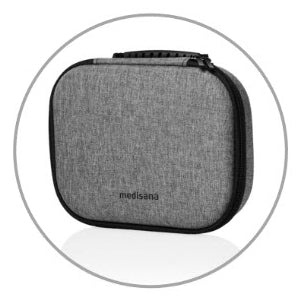 Medisana Massagepistole – schwarz, grau, 147 × 50 × 126 mm, 370 g, Akku, USB-Ladefunktion, 4 Köpfe, 5 Stufen