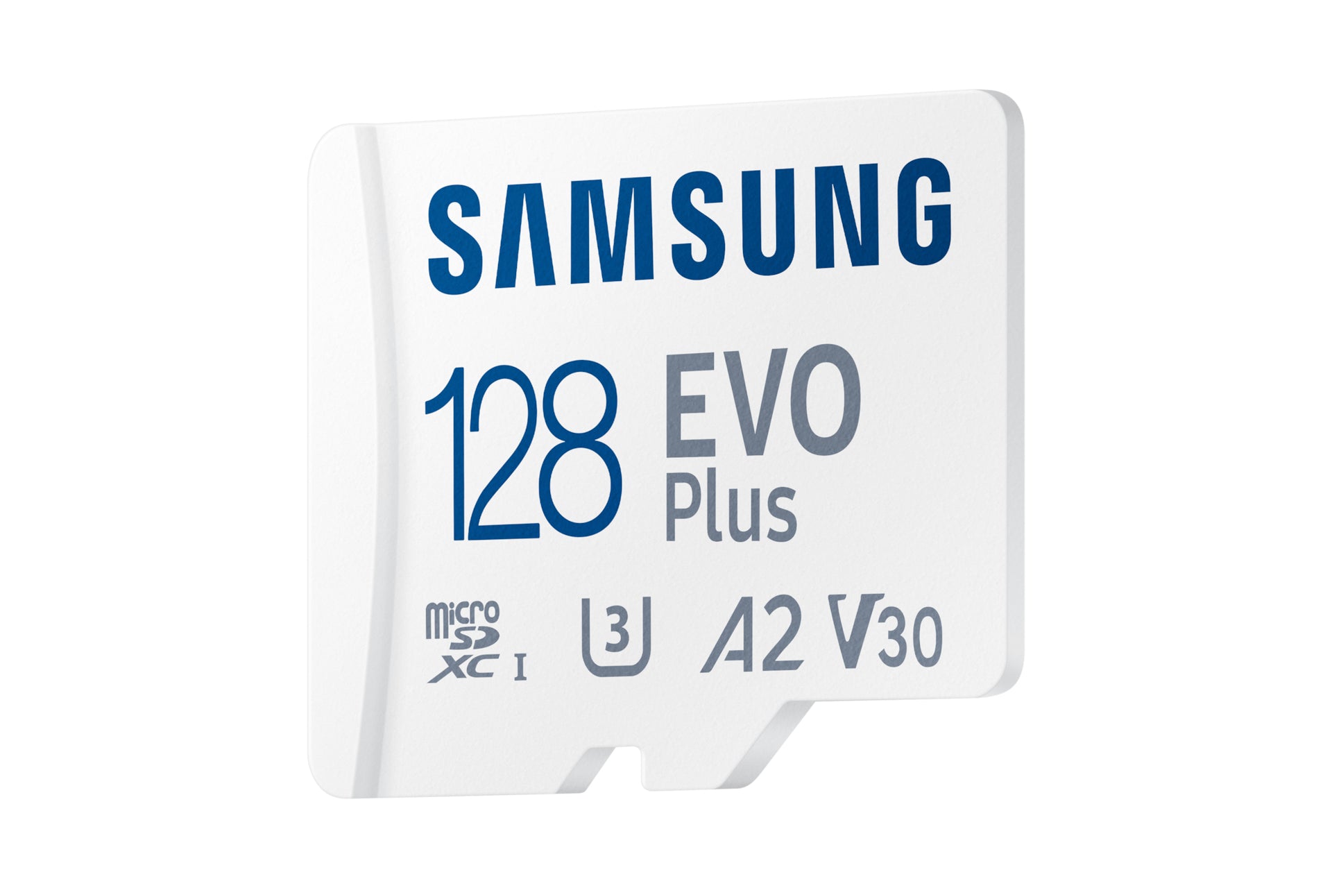 Samsung EVO Plus microSDXC 128 GB – UHS-I, U3, V30, A2, 160/130 MB/s, inkl. SD-Adapter