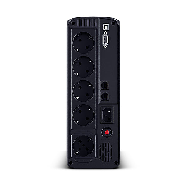 CyberPower VP1200ELCD – USV Line-interaktiv, 1,2 kVA/720 W, Tower, 1-phasig, 5× Schuko (Typ F), 230 V, VRLA