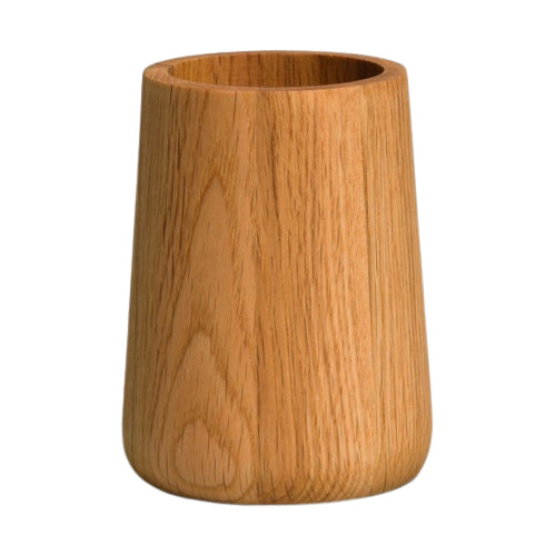 Möve Zahnbürstenhalter – Holz (Eiche), 8×8×10,5 cm, Braun