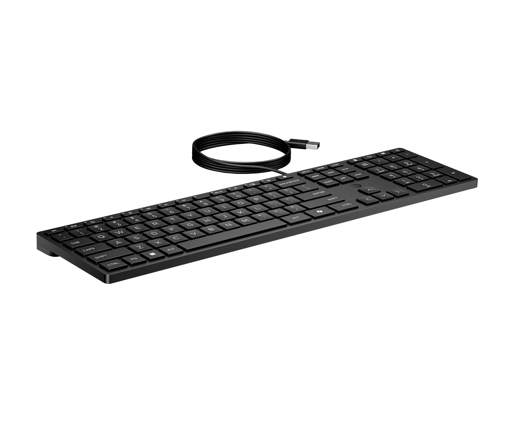 HP 320K – Tastatur – Membran – kabelgebunden, USB – AZERTY (FR) – Schwarz