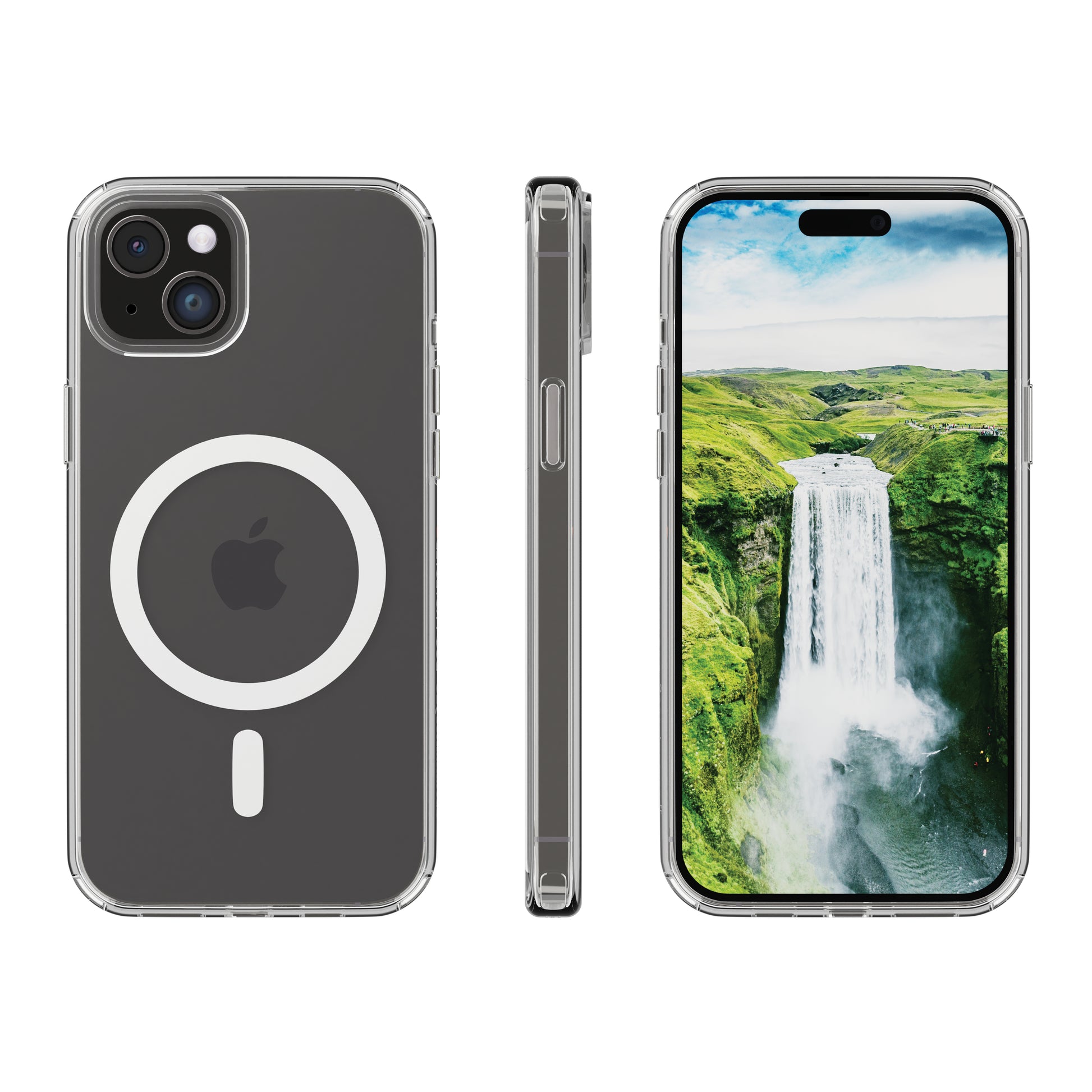 dbramante1928 Iceland Backcover – für Apple iPhone 15/15 Plus, MagSafe, Kunststoff, Transparent