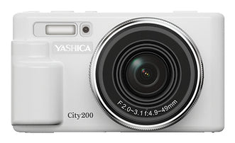 Yashica City 200 – Kompaktkamera, 13 MP, 5K, 10× optischer Zoom, Weiss
