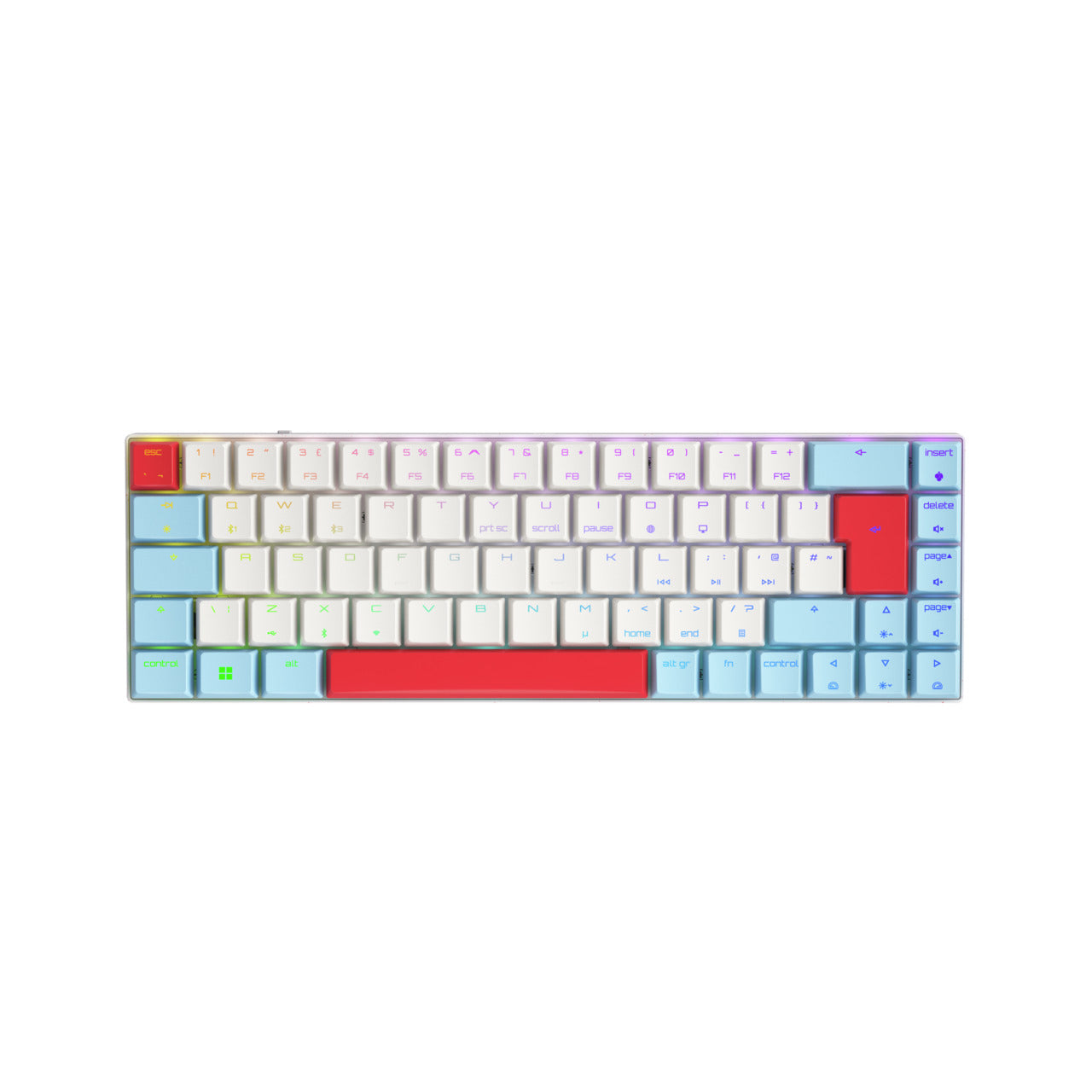 CHERRY MX-LP 2.1 Compact – Tastatur, kabellos (Bluetooth), UK-Layout (EN), Low-Profile, Weiss