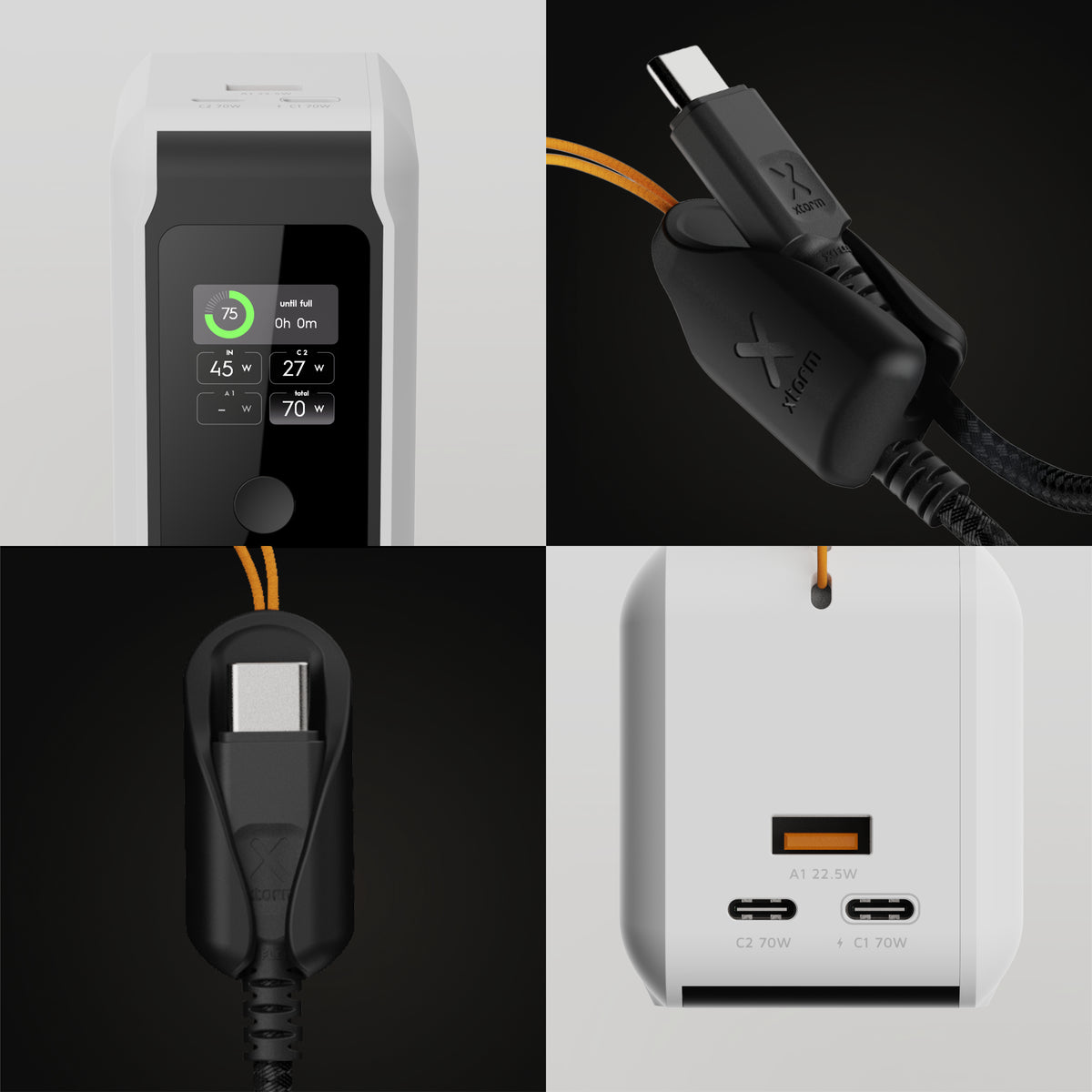 Xtorm NextGen6 Powerbank 27'000 mAh – 70 W PD, 2× USB-C, 1× USB-A, weiss