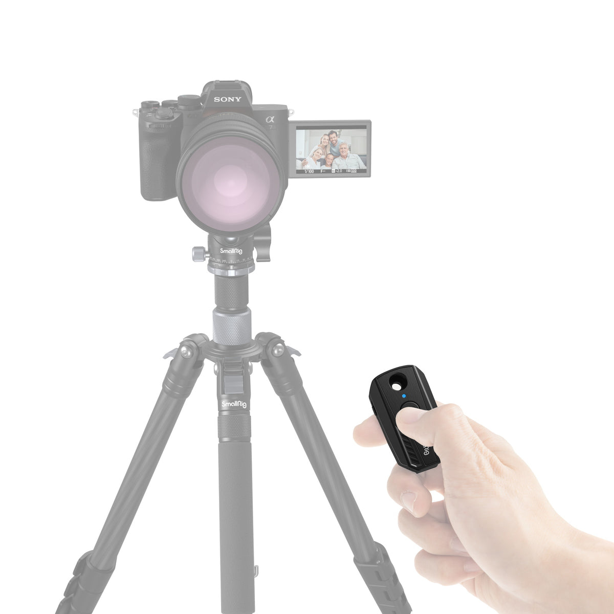 SmallRig Fernbedienung – für Sony Alpha 7R V, Canon EOS R5, Nikon Z50 und andere – Schwarz