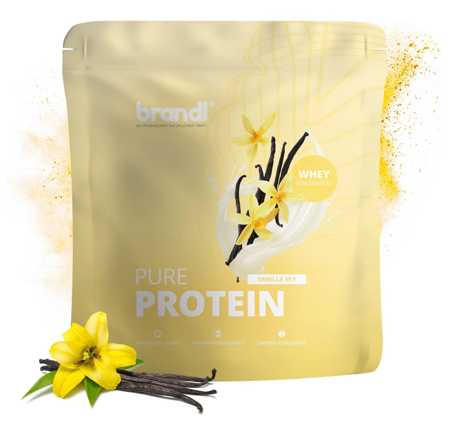 Brandl Nutrition Whey Protein Vanille – glutenfrei – 1 kg