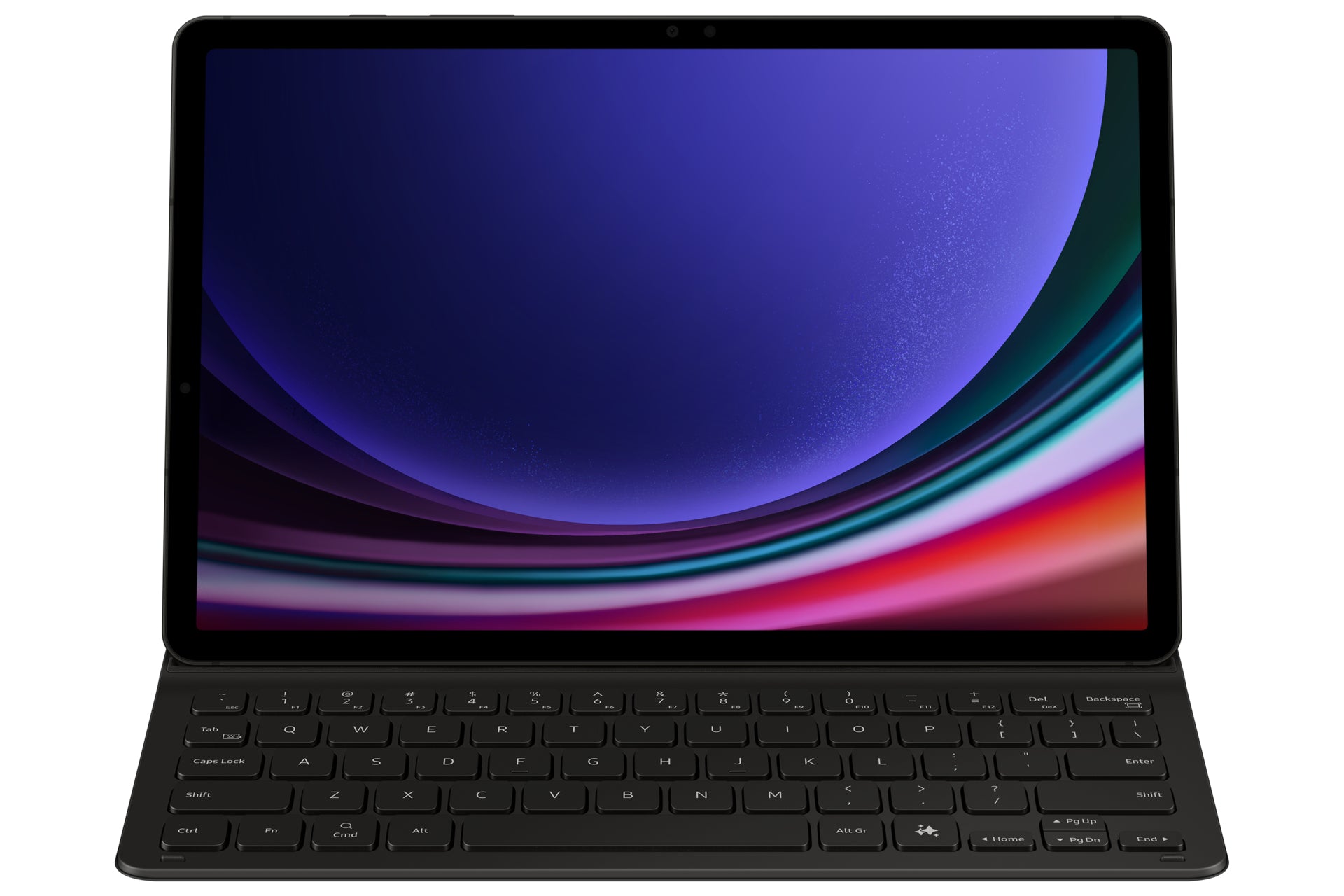 Samsung Tastatur, kabellos (Bluetooth), nordisch, 65%, mit Touchpad, schwarz – für Galaxy Tab S9 & Galaxy Tab