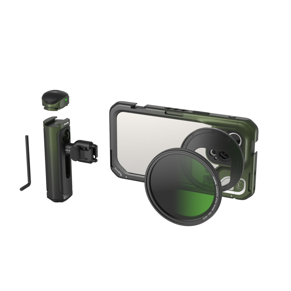 SmallRig Halterung – für Apple iPhone 15 Pro Max, 95,5 × 176,6 × 17,1 mm, grün