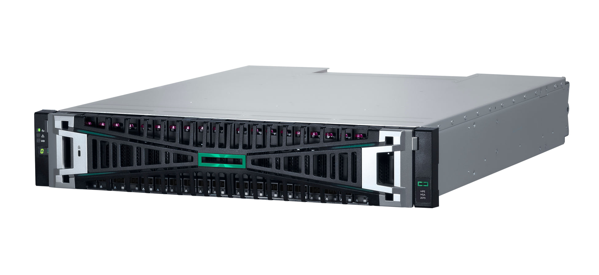 HPE MSA 2070 – 12-Bay Rack 2U SAN – 25GbE, 23.04 TB (vorinstalliert), für 2,5" HDD/SSD, SAS