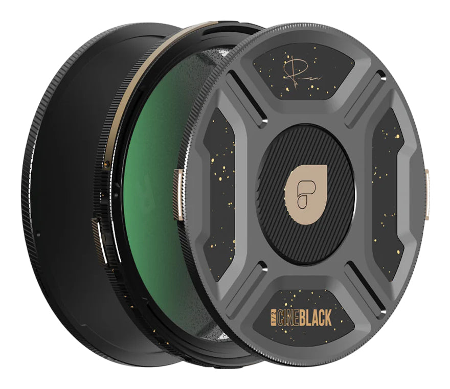 PolarPro CineBlack 1/2 Dichte Objektivfilter – Graufilter, 90% Lichtdurchlässigkeit – Helix MagLock – Schwarz