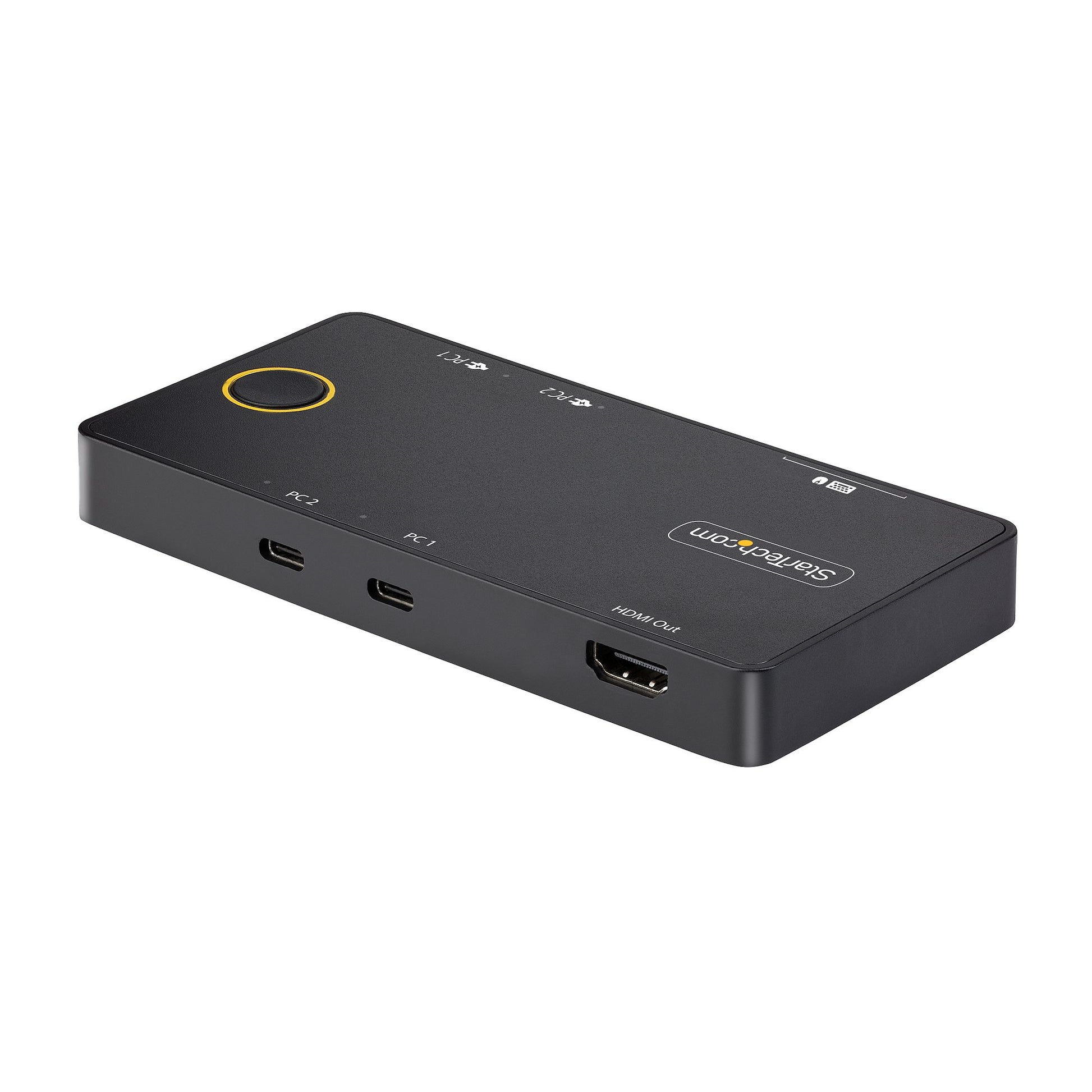 StarTech.com C2-H46-UC2-PD-KVM – 2-Port HDMI KVM-Switch – 4K/75 Hz, USB 2.0-Hub, PD 100 W, Audio 7.1