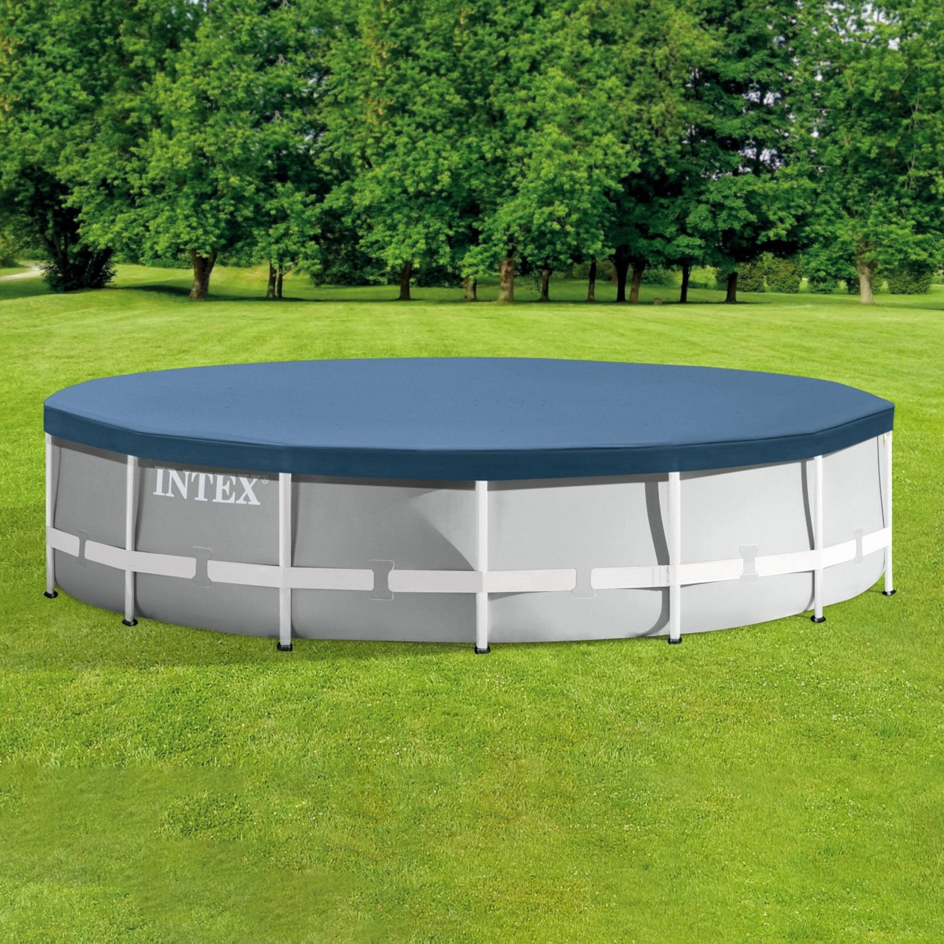 Intex Poolabdeckung Ø 4570 × H 250 mm – PVC/Polyethylen – Blau – für Prism Frame 457 × 84 cm