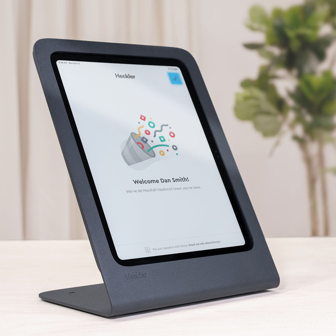 Heckler Design Tablet-Ständer – bis 10,2" – für Apple iPad 10 – Grau