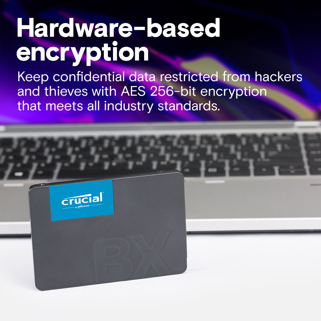 Crucial BX500 4 TB – 2,5" SATA SSD, 540 MB/s lesen, 500 MB/s schreiben, 7 mm Bauhöhe, für PC/Laptop