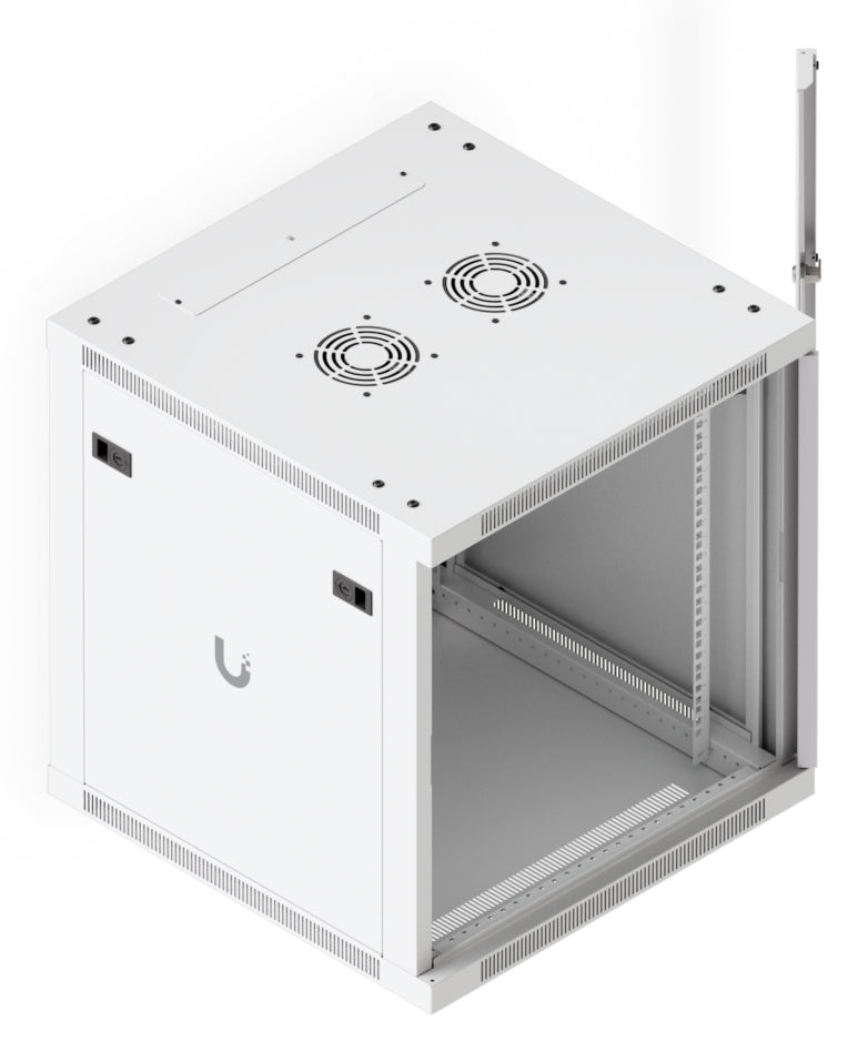 Ubiquiti UACC-Rack-12U-Wand-600-G – 19" Wandverteiler 12U, abschliessbar, 598 × 600 × 639 mm, weiss, Stahl