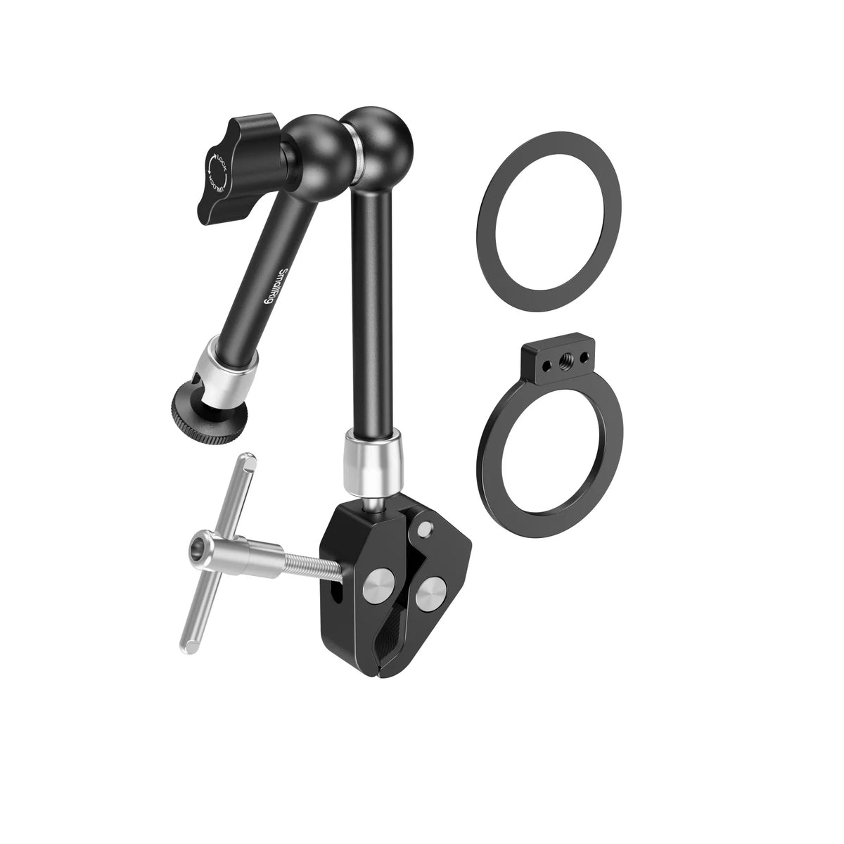 SmallRig 5604 Krabbenförmige Klemme – Montageklemme, 1/4-20" Gewinde, Aluminium/Schwarz
