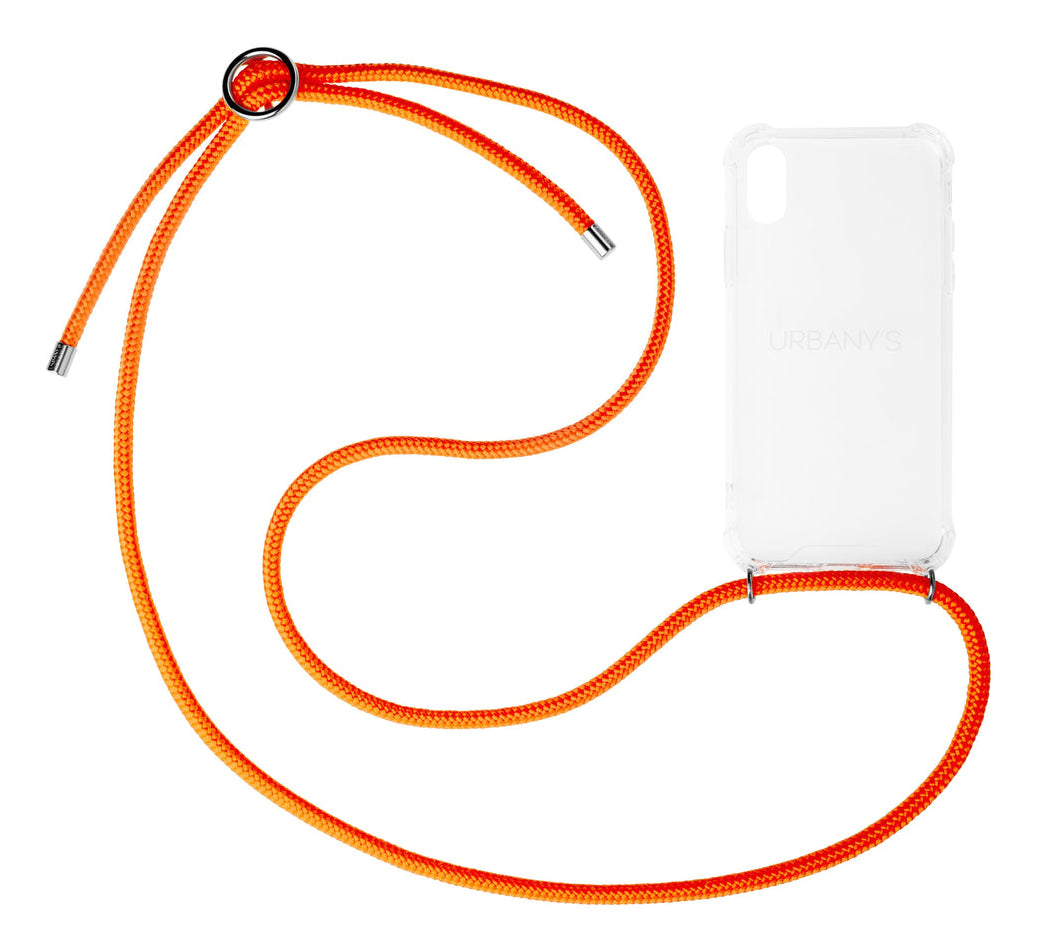 Urbany's Necklace Backcover – für Apple iPhone 16 Plus, TPU, Aperol Spritz, mit Halsband