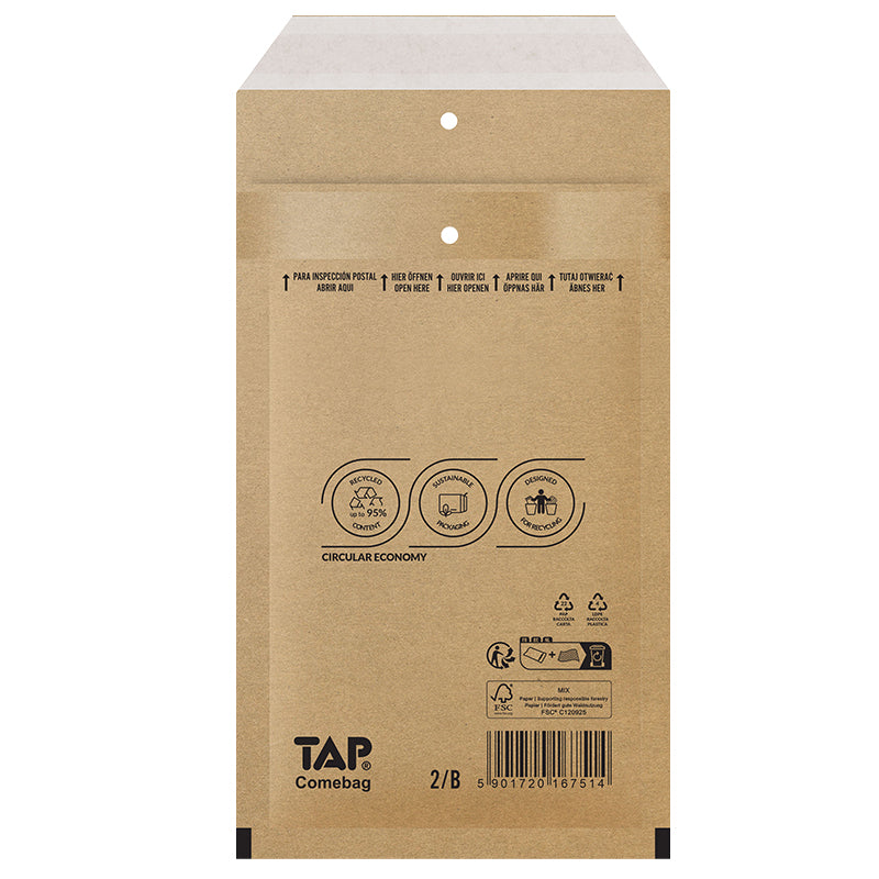 Luftpolstertasche – 120 × 210 mm, beige – 200 Stk.