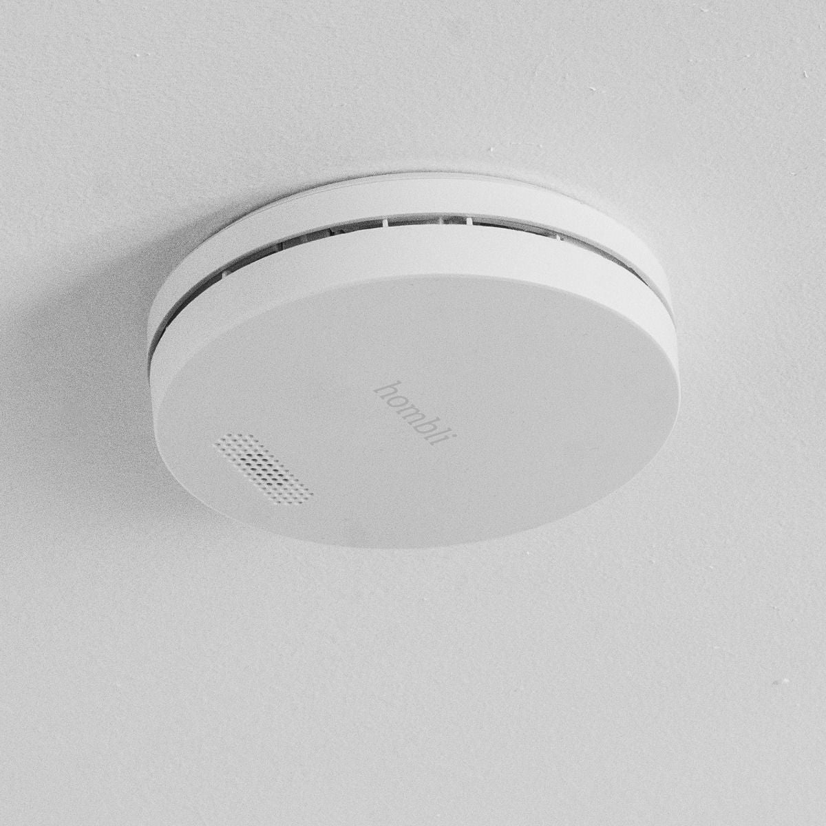 Hombli HBSA-0109 – Funk-Rauchmelder, fotoelektrisch, 10-Jahres-Batterie, 85 dB – Weiss, für Google Assistant