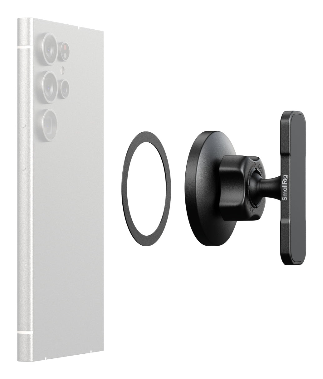 SmallRig Tischständer, 360° drehbar, für MagSafe – universal – Schwarz, Aluminium