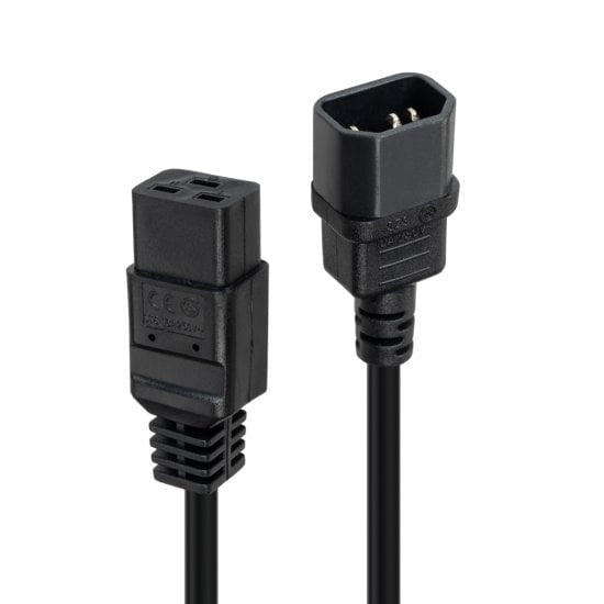 Lindy Netzkabel – IEC C14 zu IEC C19, 1 m, 250 V, schwarz