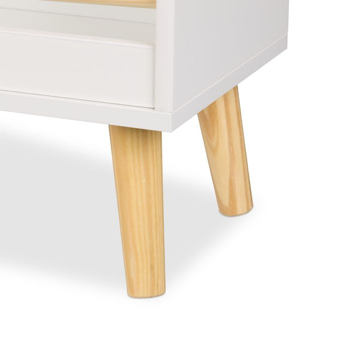 Relaxdays Bücherregal – 3 Böden – 50 × 24 × 95,5 cm – 15 kg – weiss/hellbraun – Faserplatte/Holz