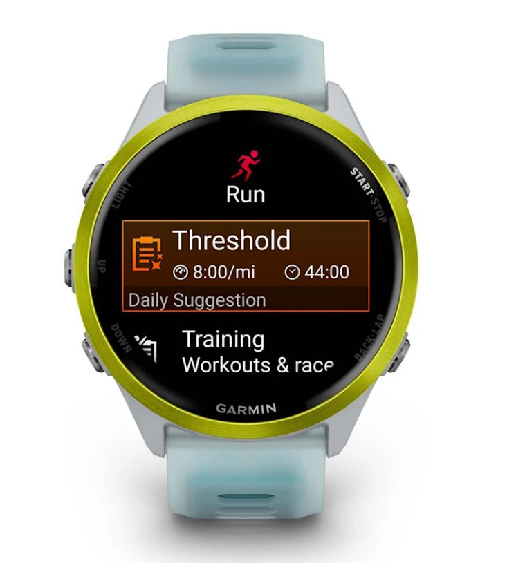 Garmin Forerunner 570 47 mm GPS – Aluminium Weiss, Sportarmband, Blau, 50 m, für Android, iOS