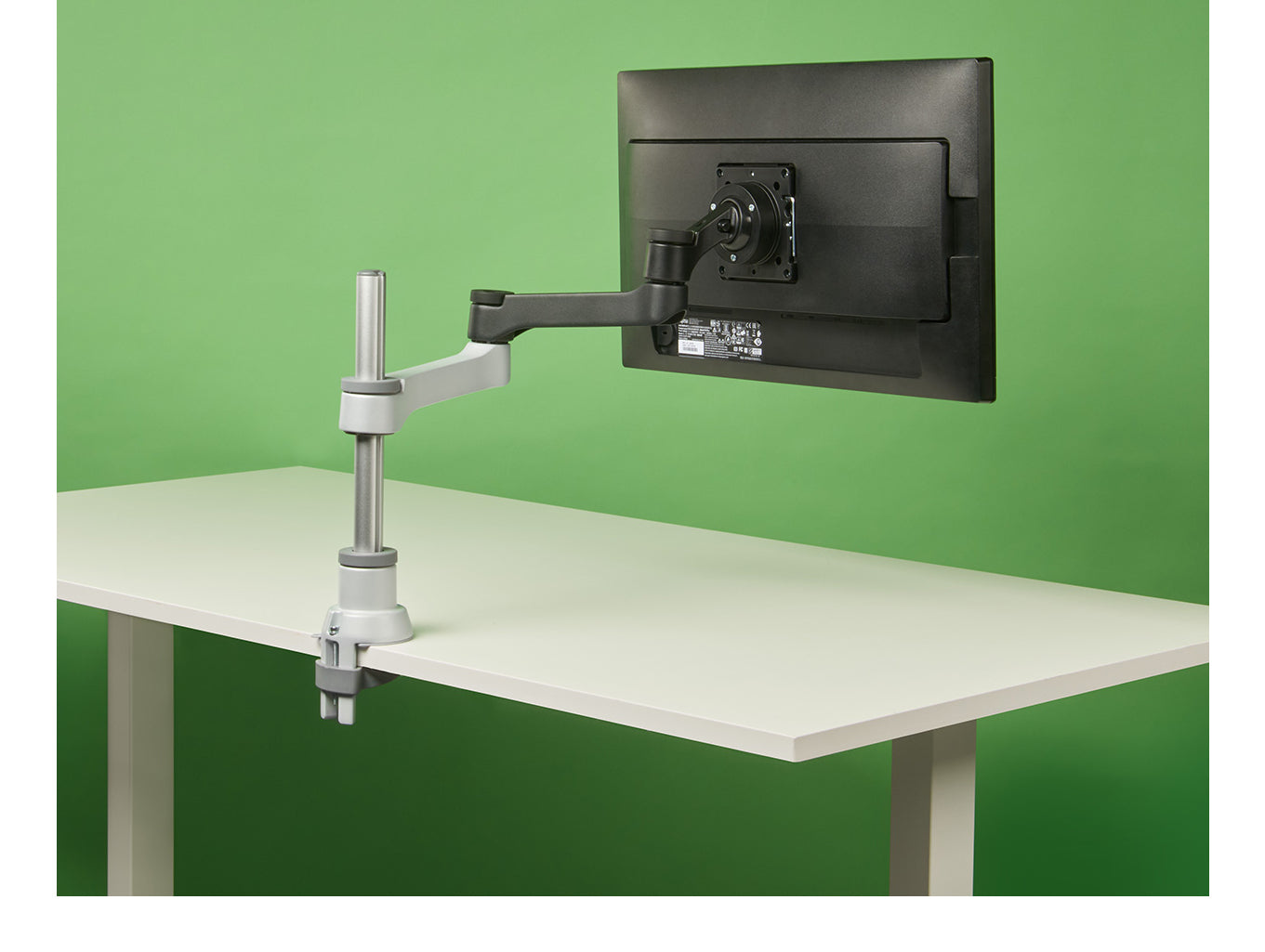 R-Go Tools ZEPHER4 C2 – Monitorarm, Tischklemme, bis 32", VESA 75 × 75/100 × 100 mm, 8 kg, höhenverstellbar