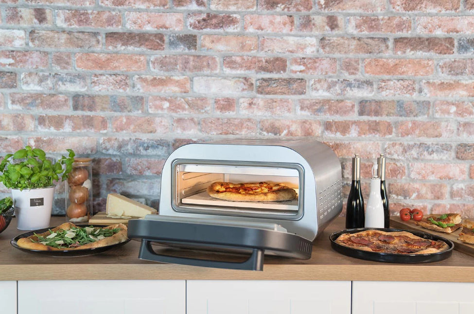 Unold Pizzaofen Luigi 68816 – 1 Pizza, Ø 30 cm, 1700 W – silber/edelstahl