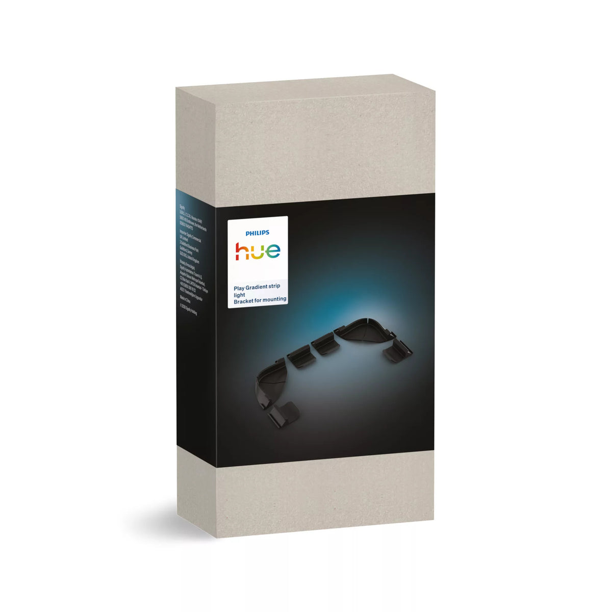 Philips by Signify Philips Hue Halterung – für Philips Hue Play Gradient Lightstrip Pro – 1 Stk., Schwarz, Silikon