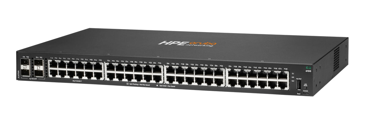 HPE Aruba CX 6100 – Managed Switch – 48×GbE, 4×SFP+, L3, 1U