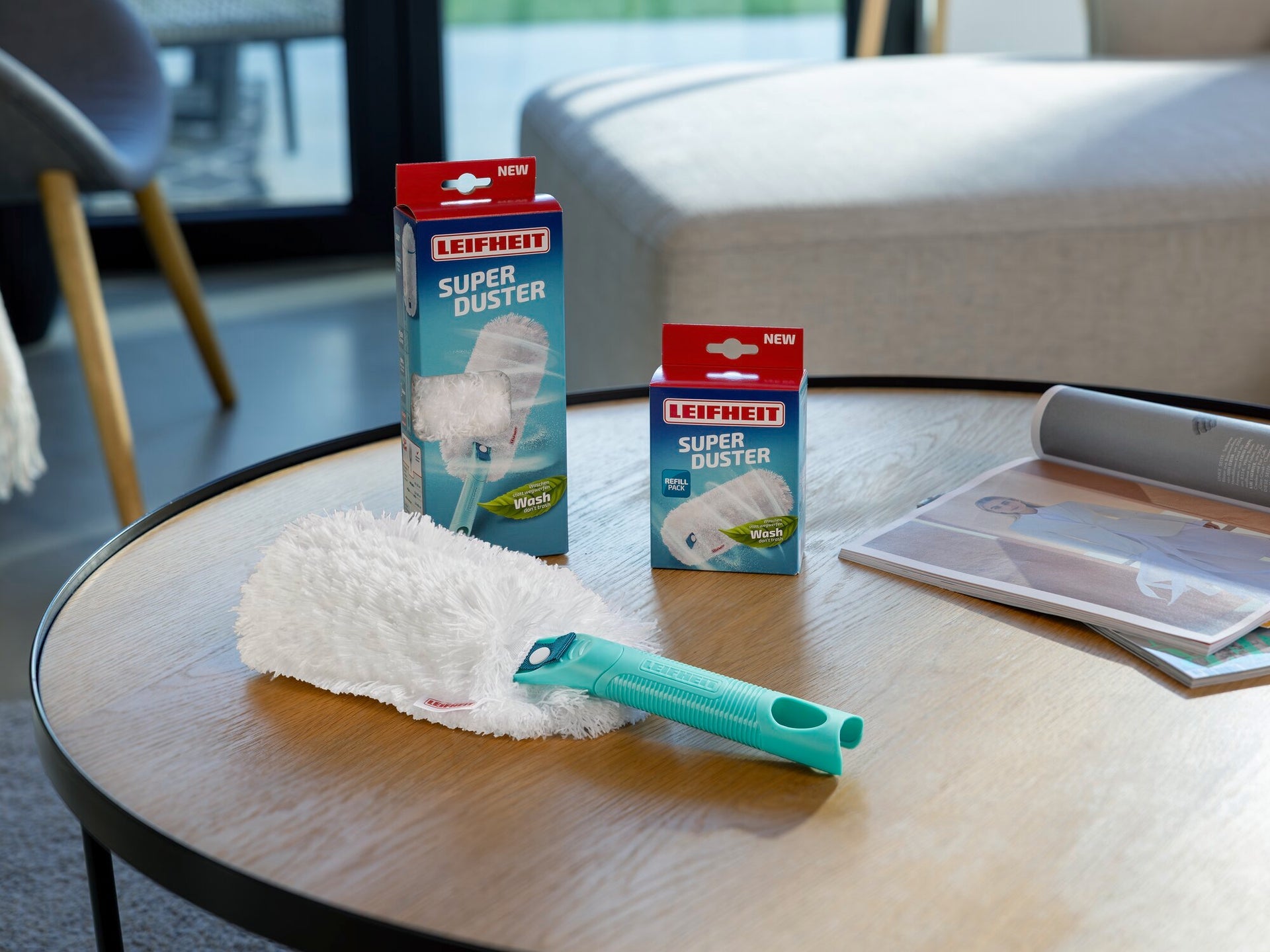 Leifheit Superduster Staubwedel – Mikrofaser, Weiss, 1 Stk.