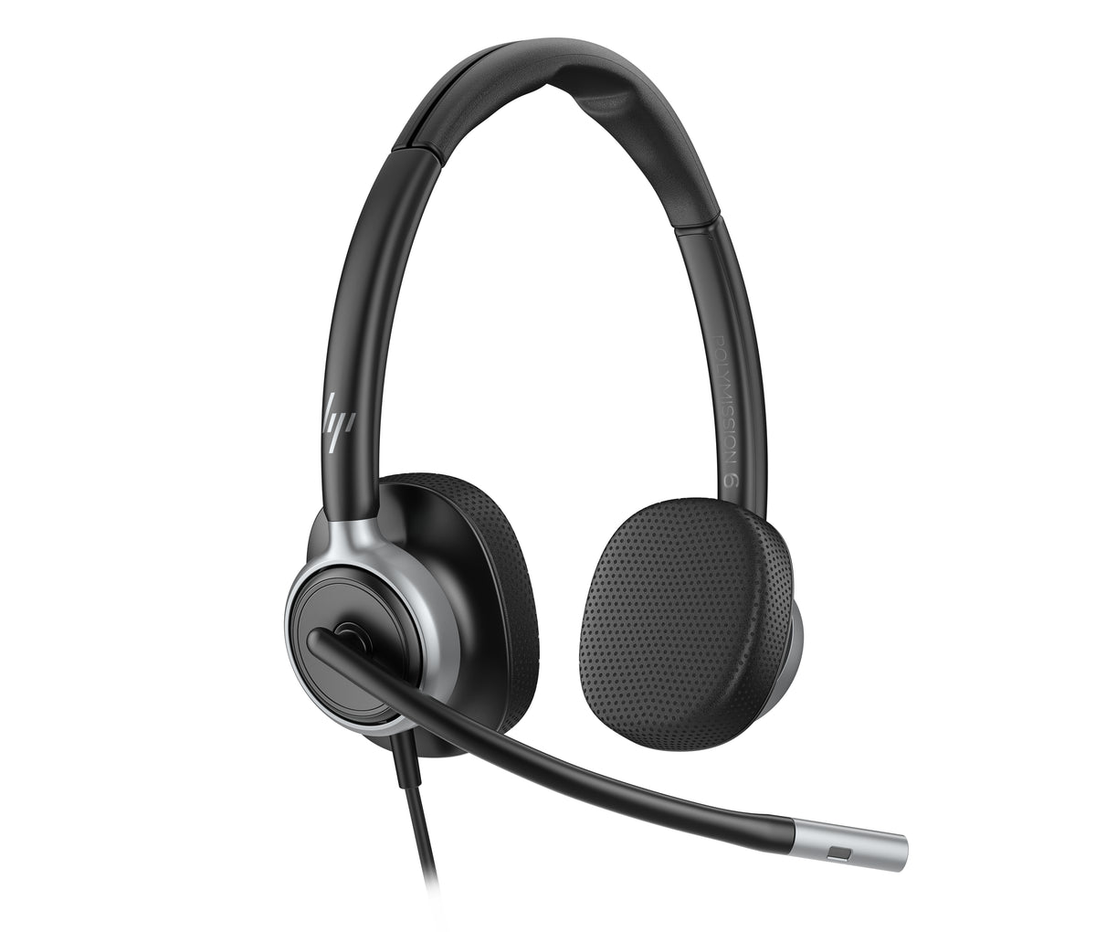 HP Poly Mission 625 Office-Headset – On-Ear, Stereo, USB-C, Schwarz