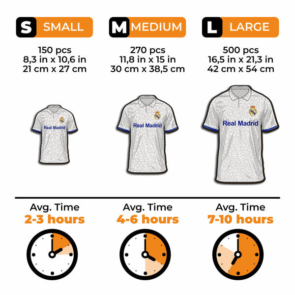 Iconic Puzzles Real Madrid CF Trikot – Logikspiel, ab 10 Jahren, 180 Min
