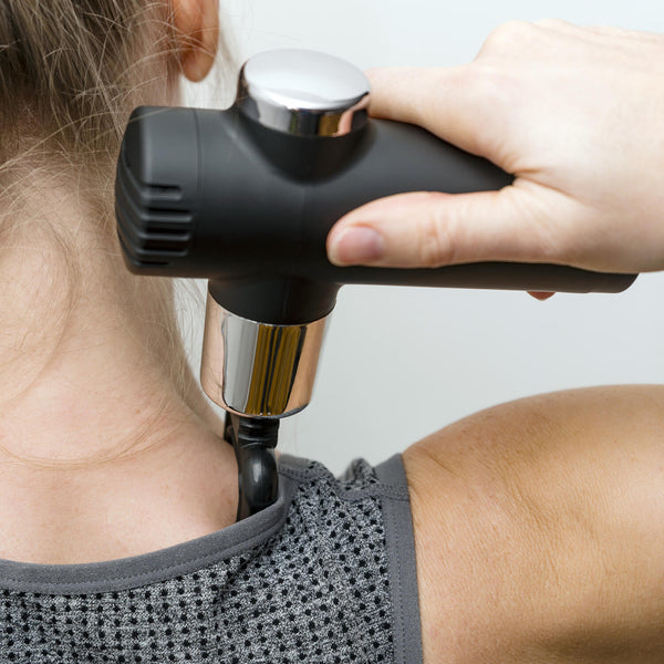 Bodi-Tek Massagepistole – schwarz, akkubetrieben, Vibrationsmassage, für Nacken