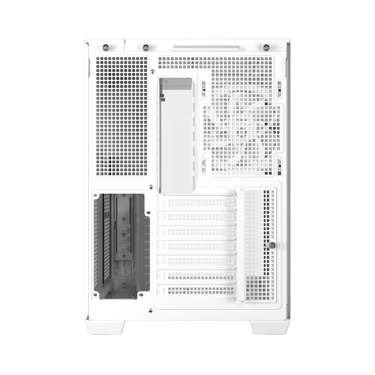 ASUS A32 PLUS TG ARGB WEISS – PC-Gehäuse – ATX/micro-ATX/Mini-ITX, Gehärtetes Glas, ARGB, ohne Netzteil