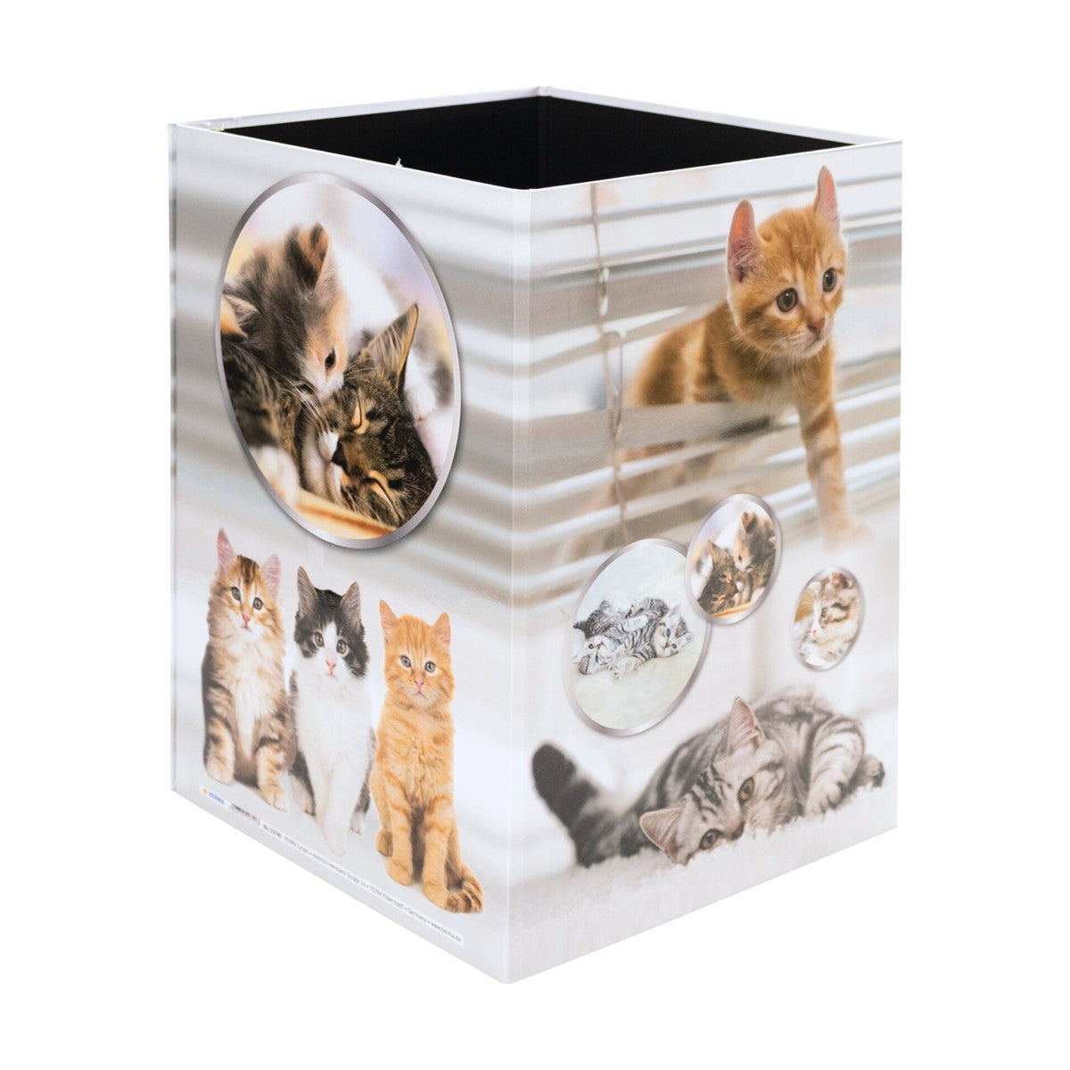 HERMA Papierkorb – 15 l – Karton, weiss – B × H × T 220 × 315 × 230 mm