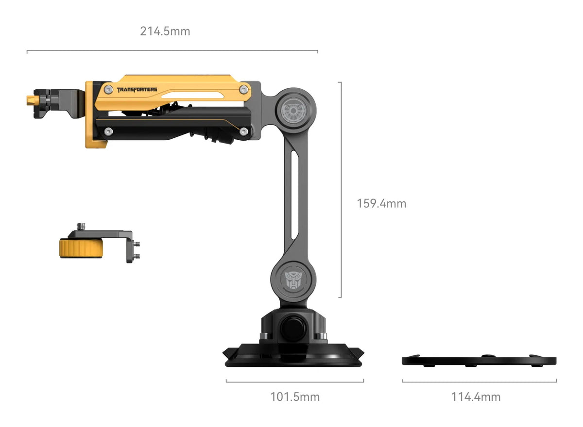 SmallRig 5528 Mini Stossdämpfer Arm Schelle – für Insta 360, DJI, GoPro X3 und andere – Gelb/Schwarz