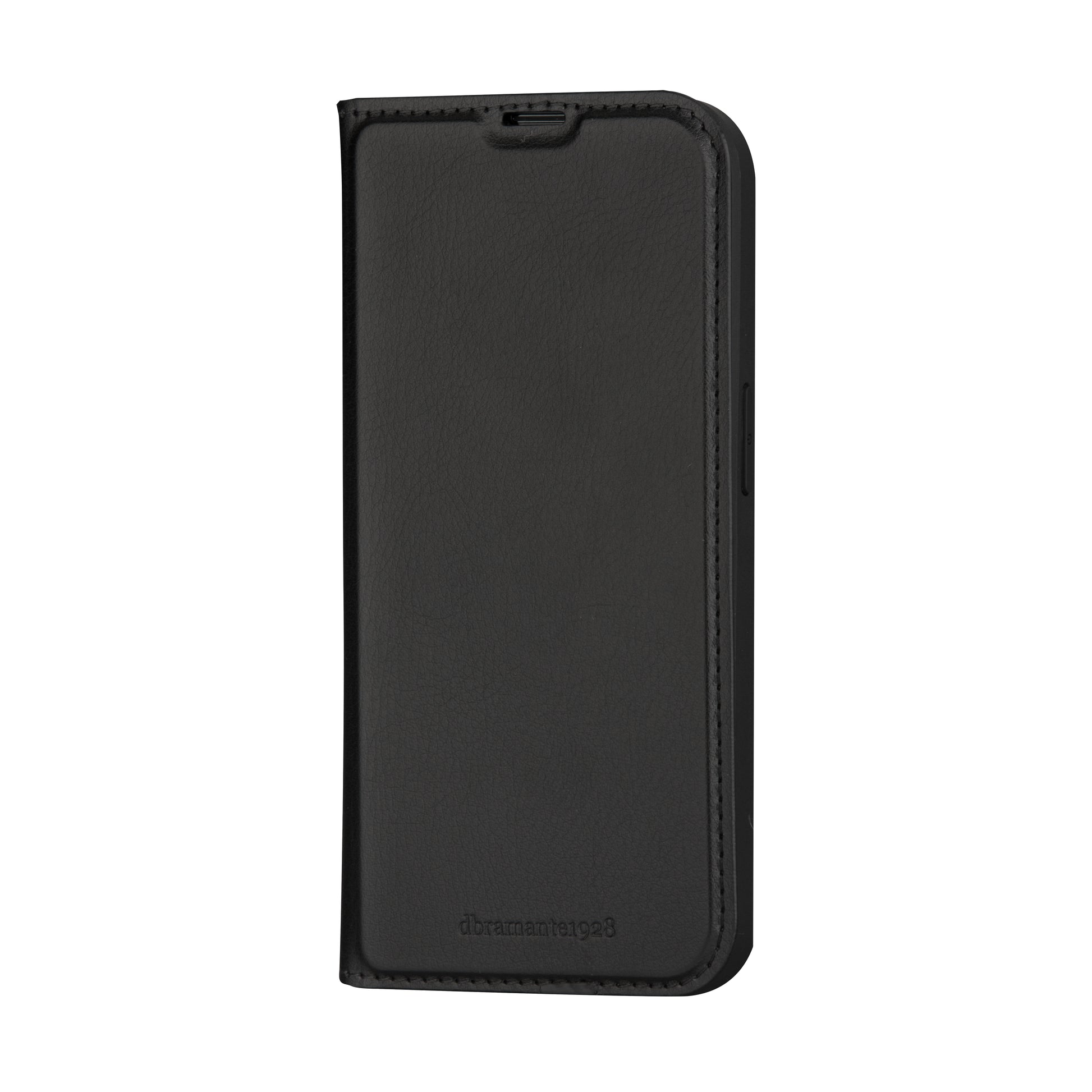 dbramante1928 Folio – für Apple iPhone 15 Pro, mit Ständer, 1 Kartenfach, PU, Schwarz, Magnetverschluss